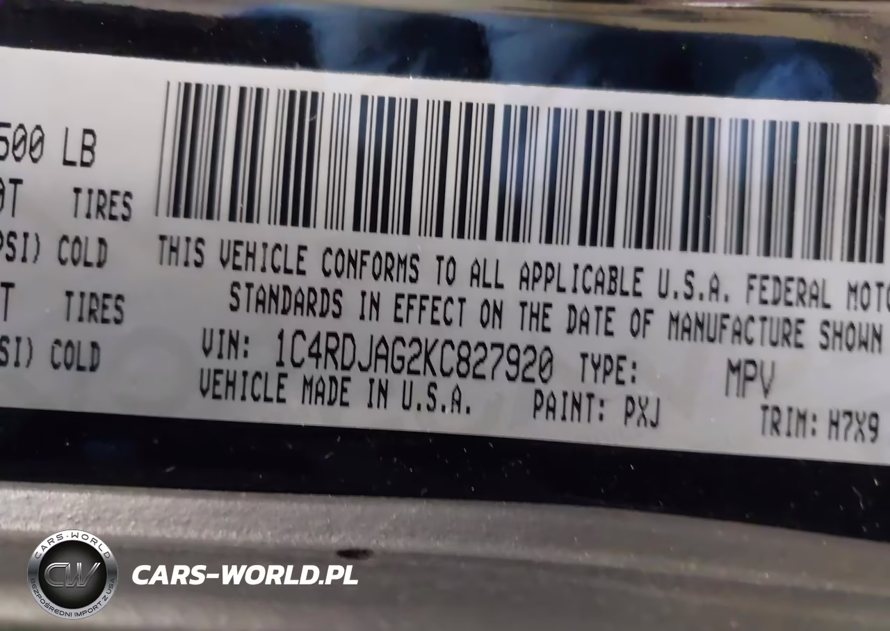 2019 Dodge Durango Sxt Awd VIN:1C4RDJAG2KC827920 - 9