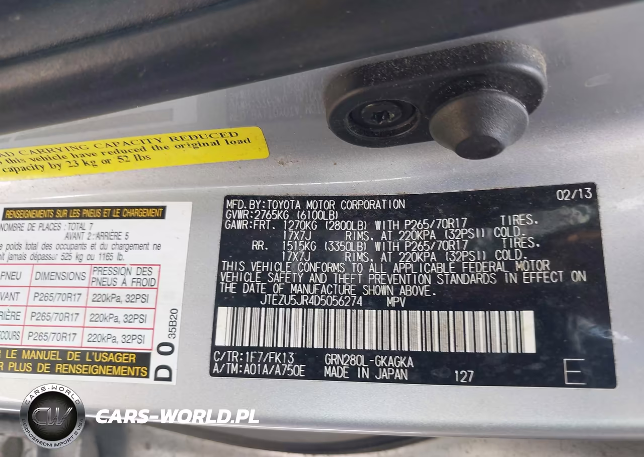 2013 Toyota 4Runner Sr5 VIN:JTEZU5JR4D5056274 - 9