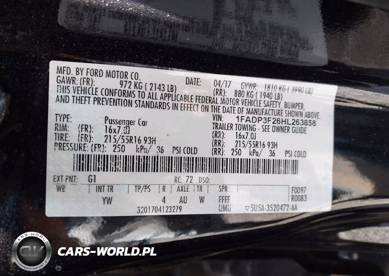 2017 Ford Focus Se VIN:1FADP3F26HL263858 - 9