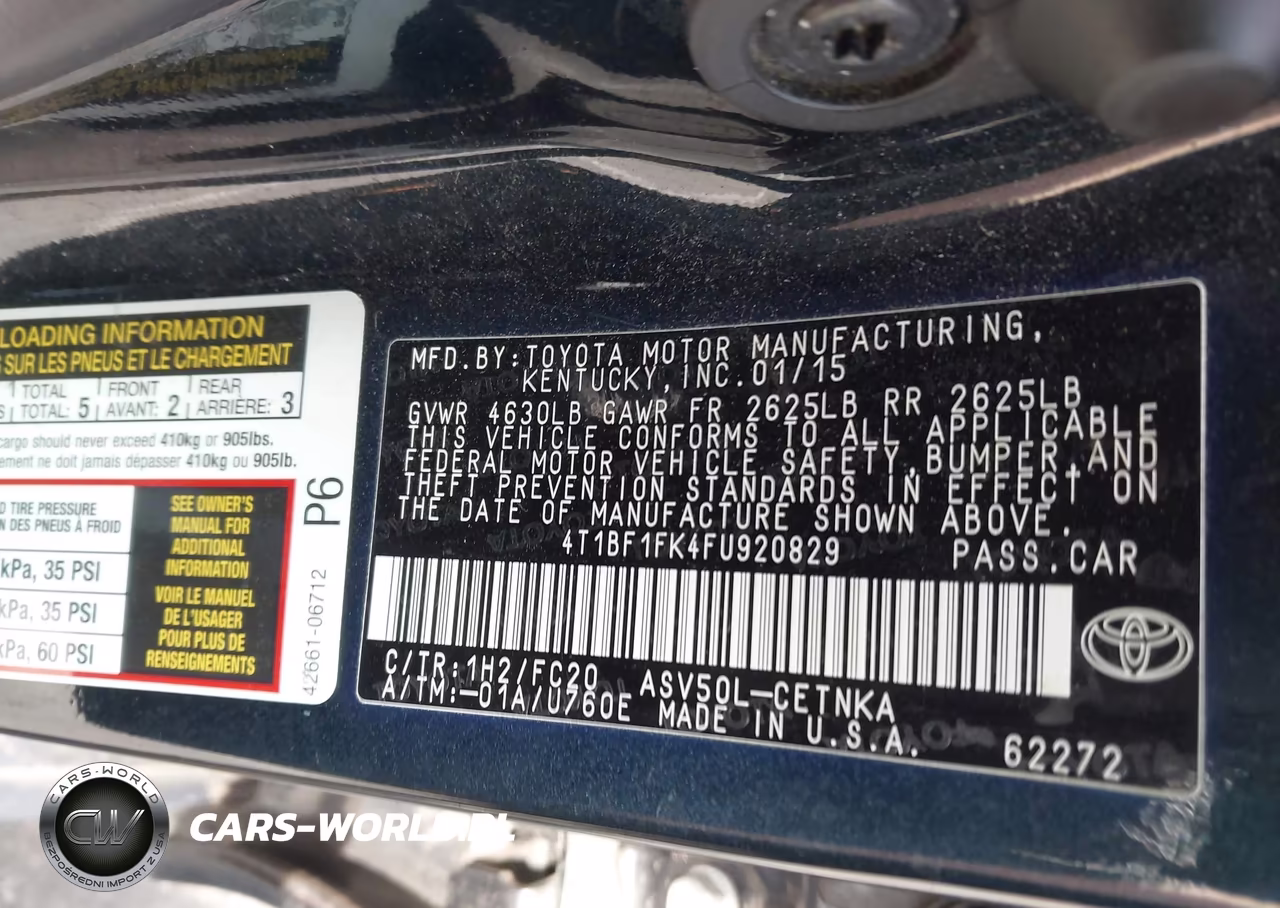 2015 Toyota Camry Le VIN:4T1BF1FK4FU920829 - 9
