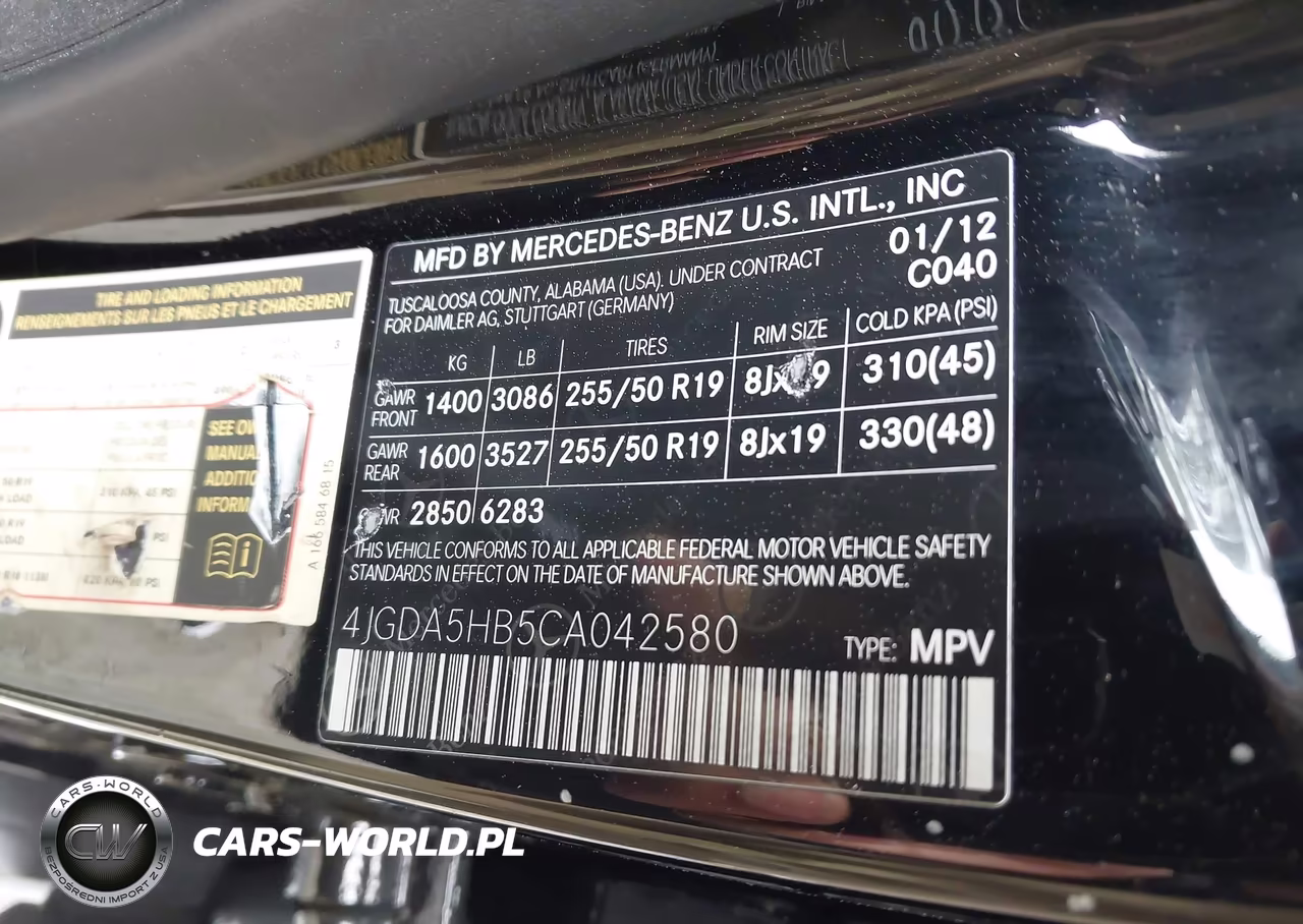 2012 Mercedes-Benz Ml 350 4Matic VIN:4JGDA5HB5CA042580 - 9