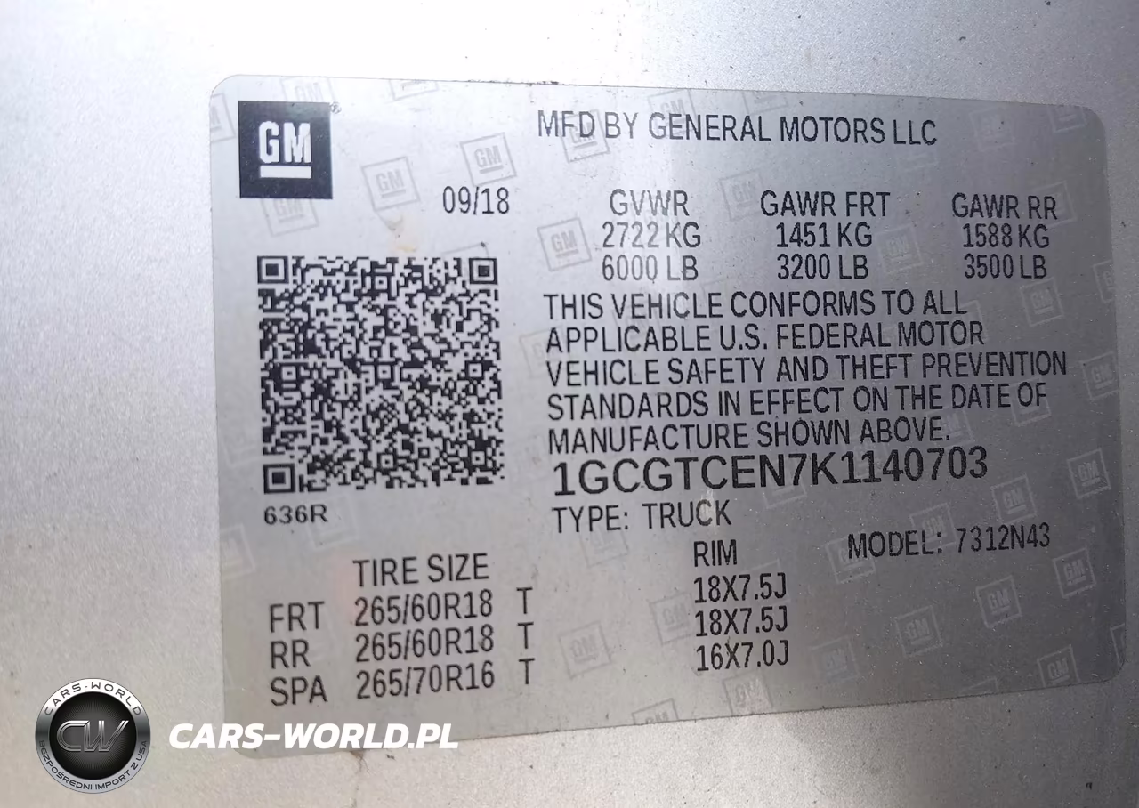 2019 Chevrolet Colorado Lt VIN:1GCGTCEN7K1140703 - 9