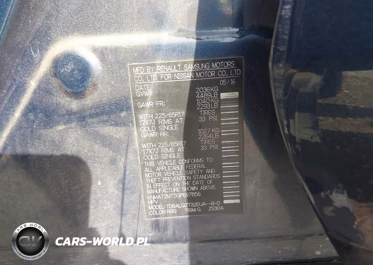 2016 Nissan Rogue Sv VIN:KNMAT2MT5GP697856 - 9