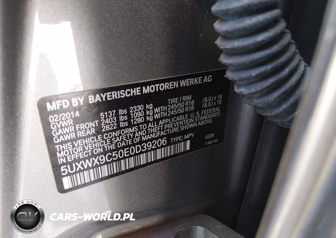 2014 BMW X3 xDrive28I VIN:5UXWX9C50E0D39206 - 9