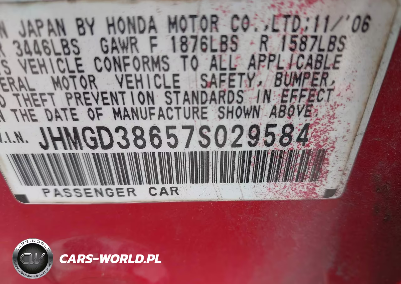 2007 Honda Fit Sport VIN:JHMGD38657S029584 - 9
