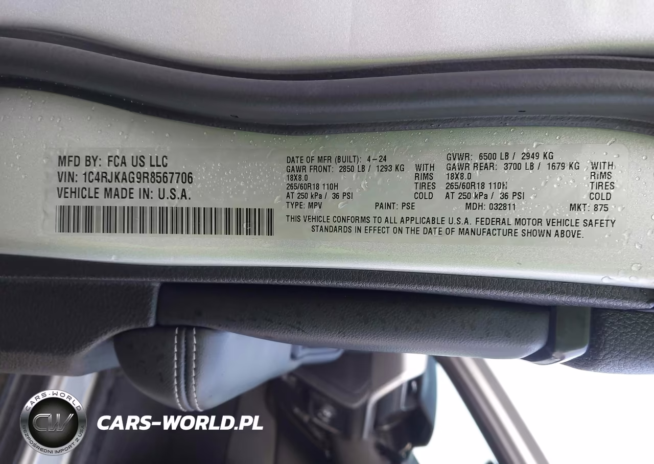 2024 Jeep Grand Cherokee L Altitude X 4X4 VIN:1C4RJKAG9R8567706 - 9
