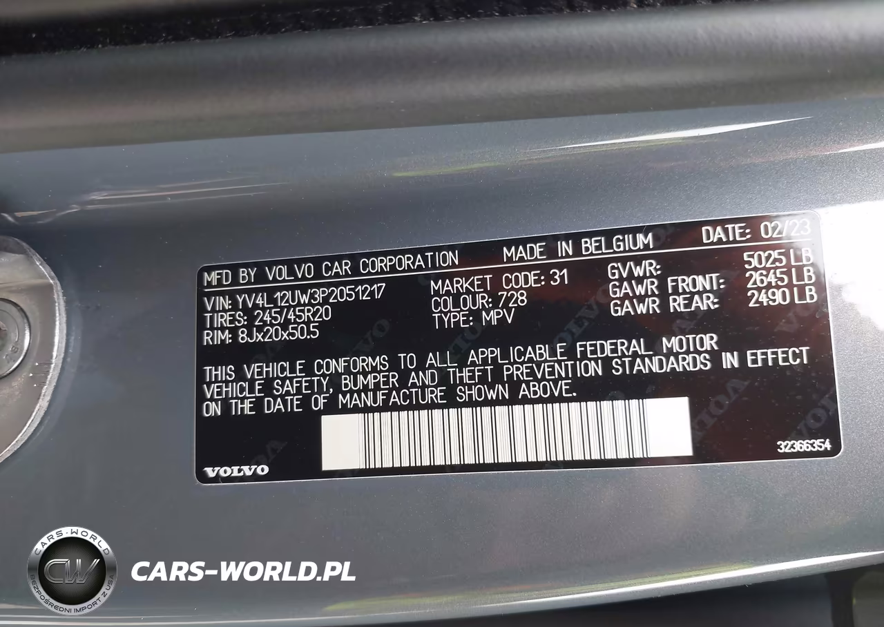2023 Volvo Xc40 B5 Plus Dark Theme VIN:YV4L12UW3P2051217 - 9