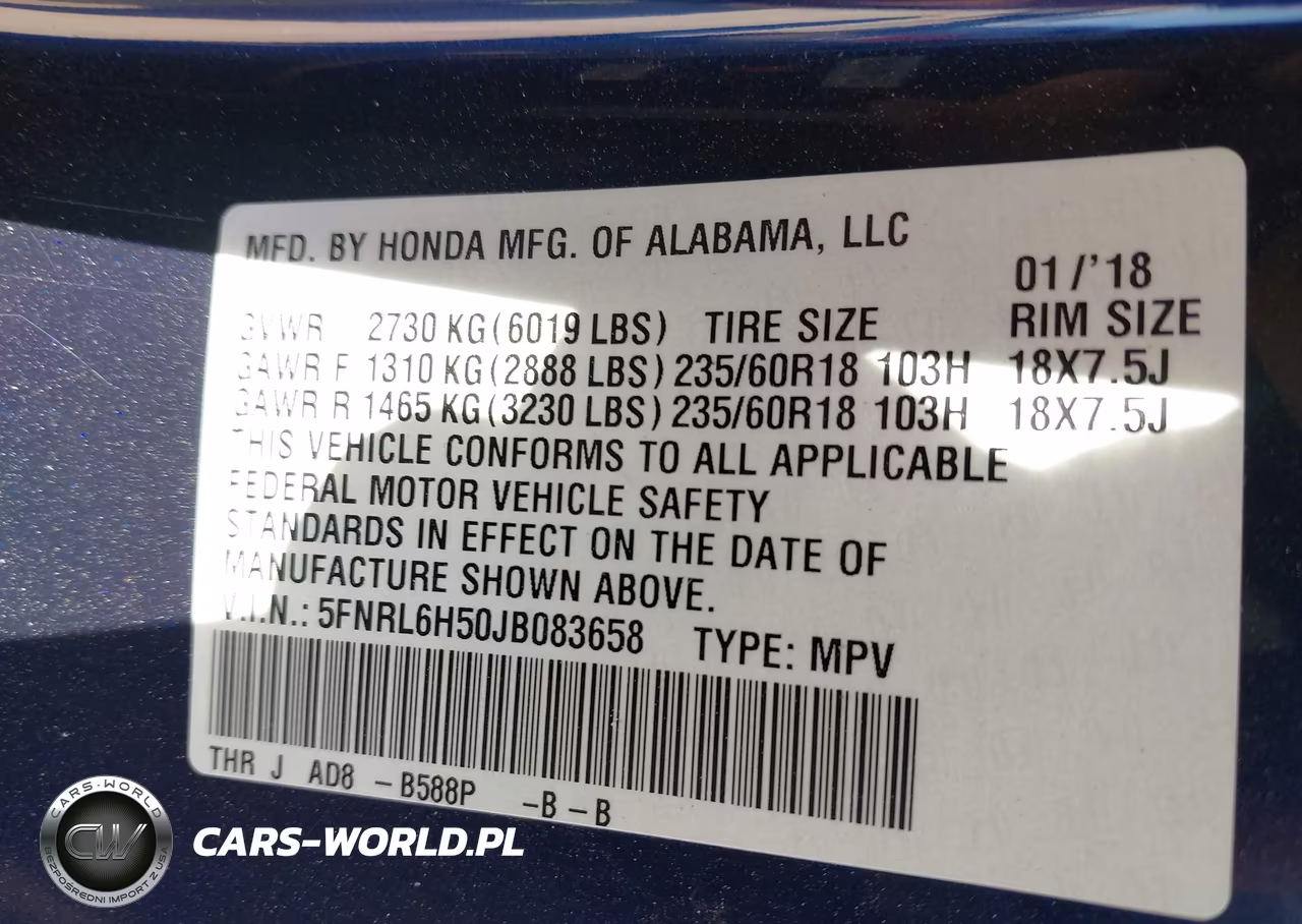 2018 Honda Odyssey Ex VIN:5FNRL6H50JB083658 - 9