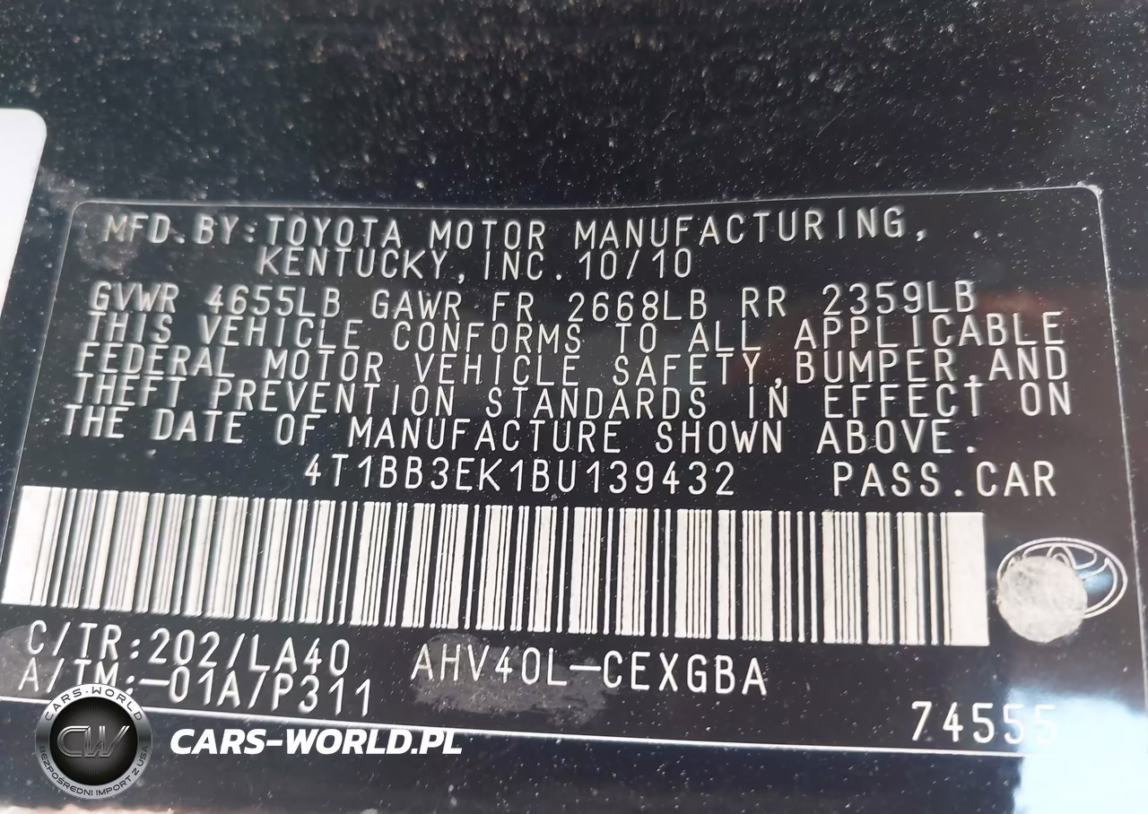 2011 Toyota Camry Hybrid VIN:4T1BB3EK1BU139432 - 9