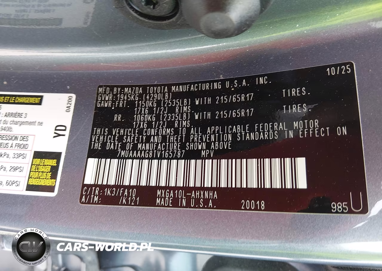 2026 Toyota Corolla Cross L VIN:7MUAAAAG8TV165787 - 9