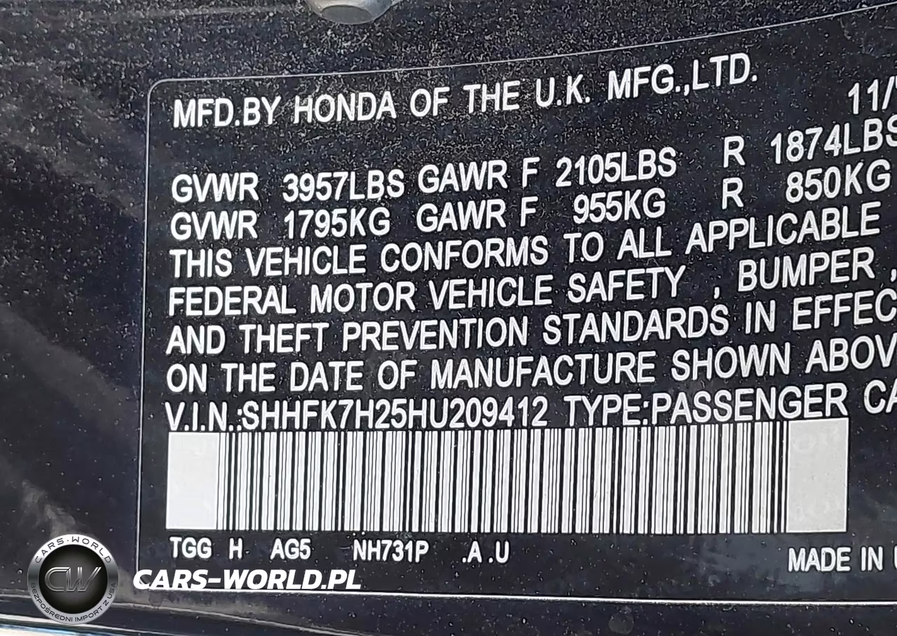 2017 Honda Civic Lx VIN:SHHFK7H25HU209412 - 9