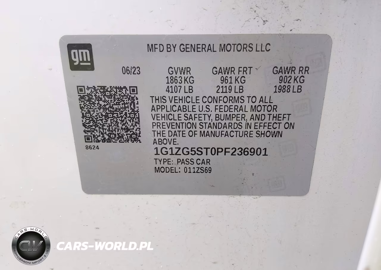 2023 Chevrolet Malibu Fwd Rs VIN:1G1ZG5ST0PF236901 - 9