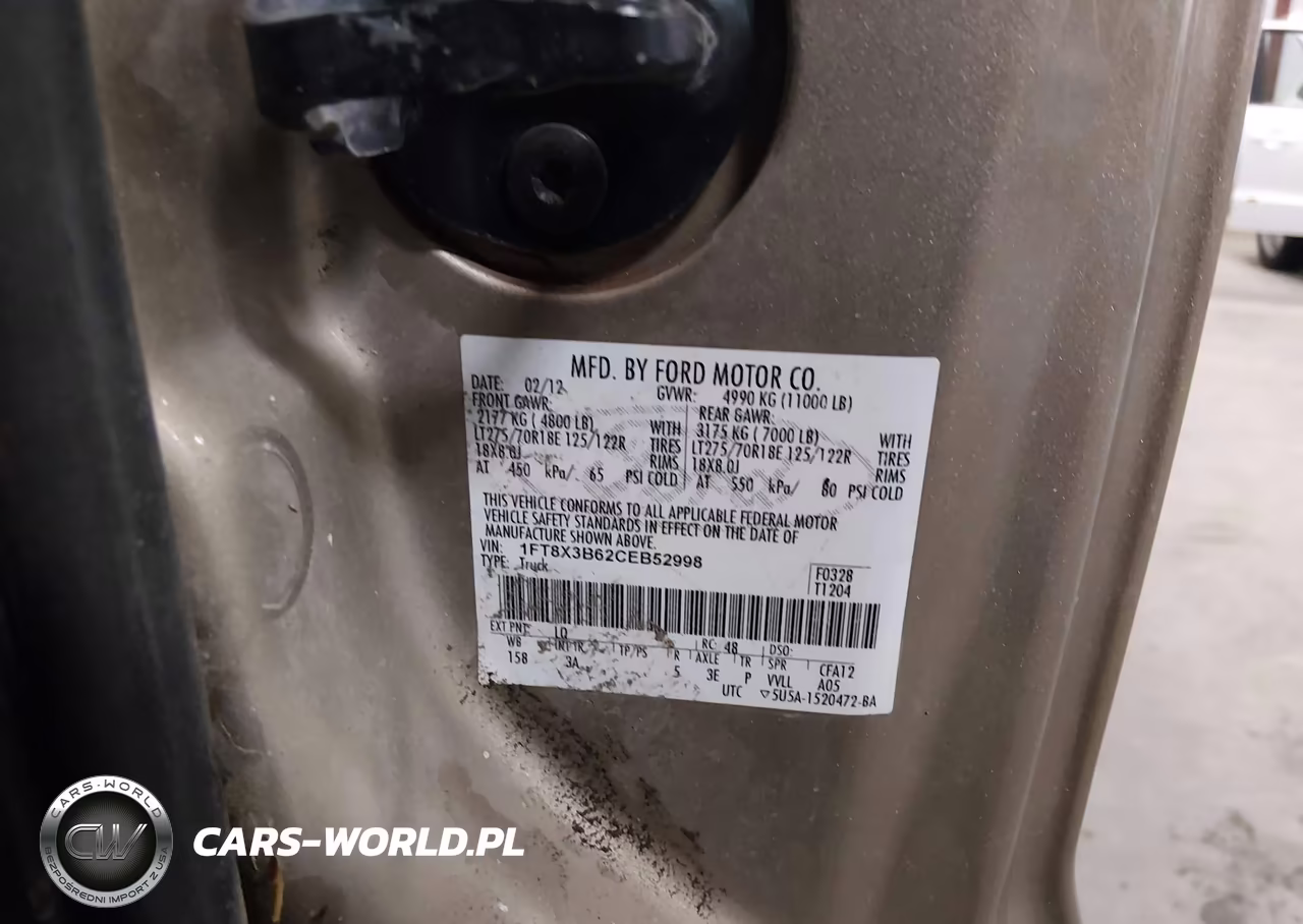 2012 Ford F-350 Xlt VIN:1FT8X3B62CEB52998 - 8