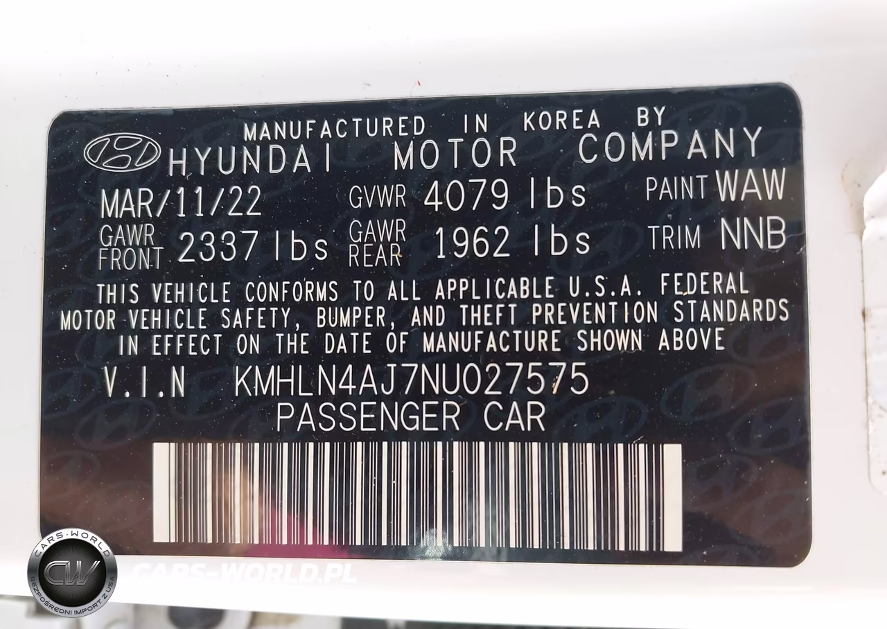 2022 Hyundai Elantra Hybrid Limited VIN:KMHLN4AJ7NU027575 - 9