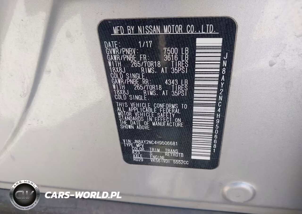 2017 Nissan Armada Sv VIN:JN8AY2NC4H9506681 - 9