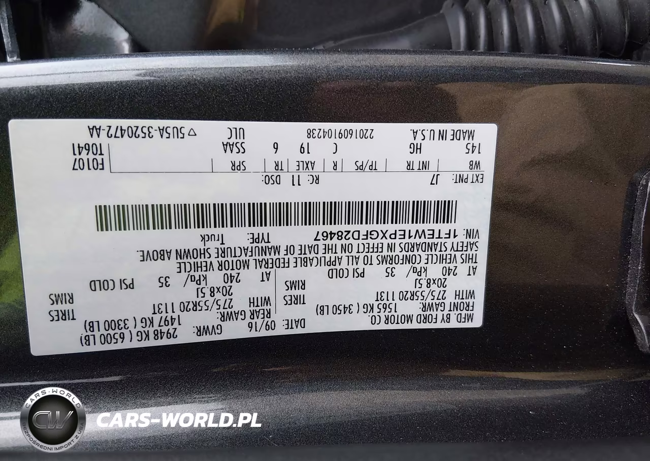 2016 Ford F-150 Lariat VIN:1FTEW1EPXGFD28467 - 9