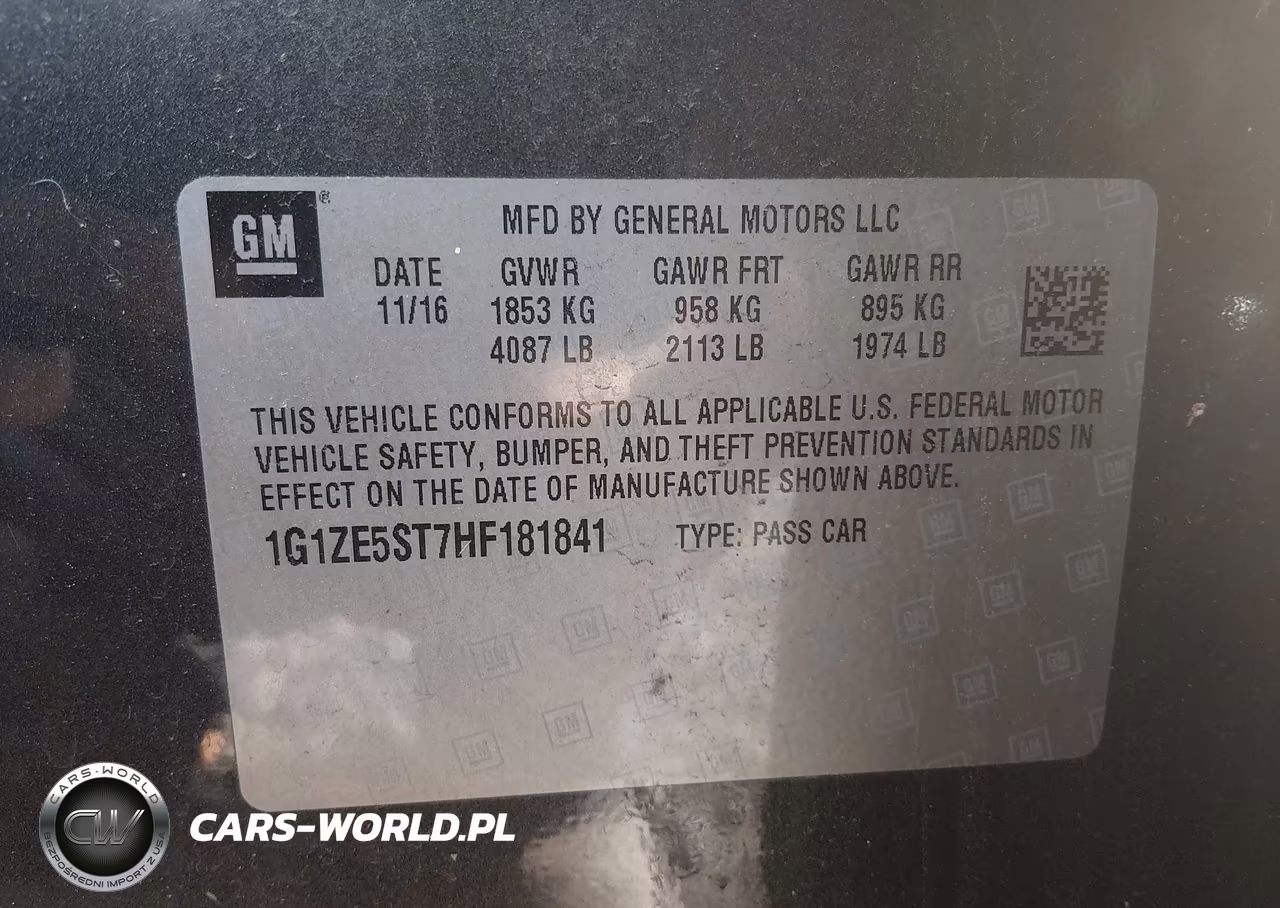 2017 Chevrolet Malibu 1Lt VIN:1G1ZE5ST7HF181841 - 9