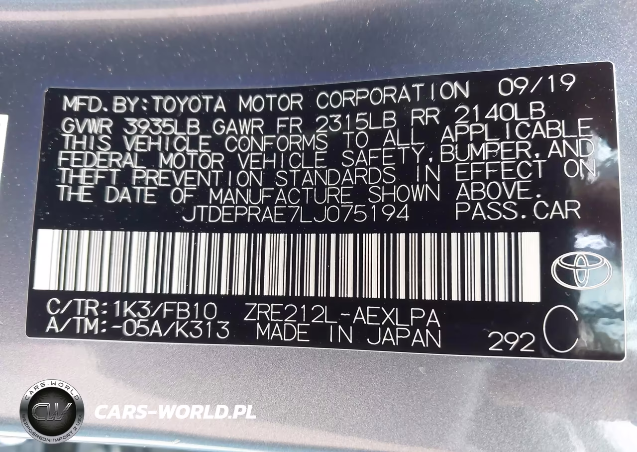 2020 Toyota Corolla Le VIN:JTDEPRAE7LJ075194 - 9