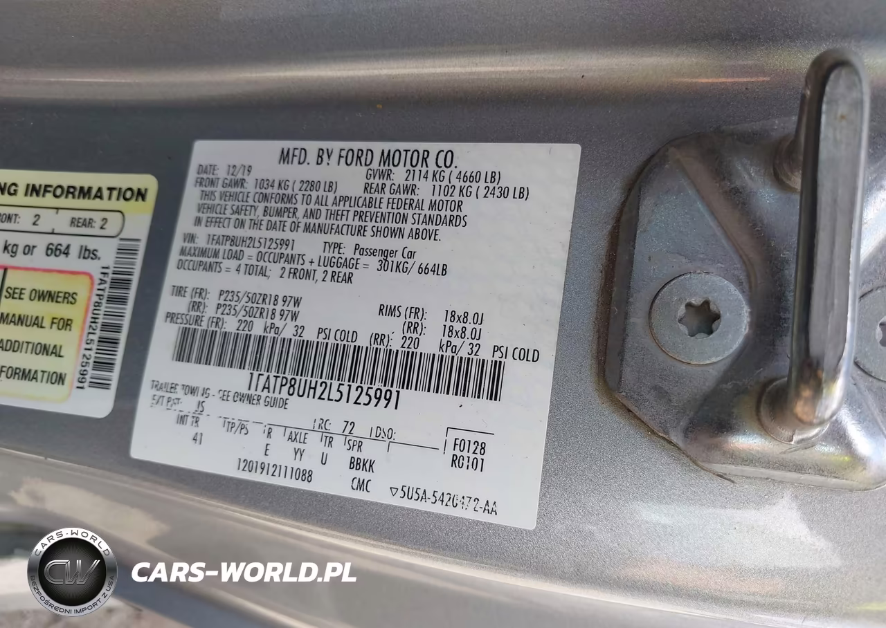 2020 Ford Mustang Ecoboost Premium VIN:1FATP8UH2L5125991 - 9