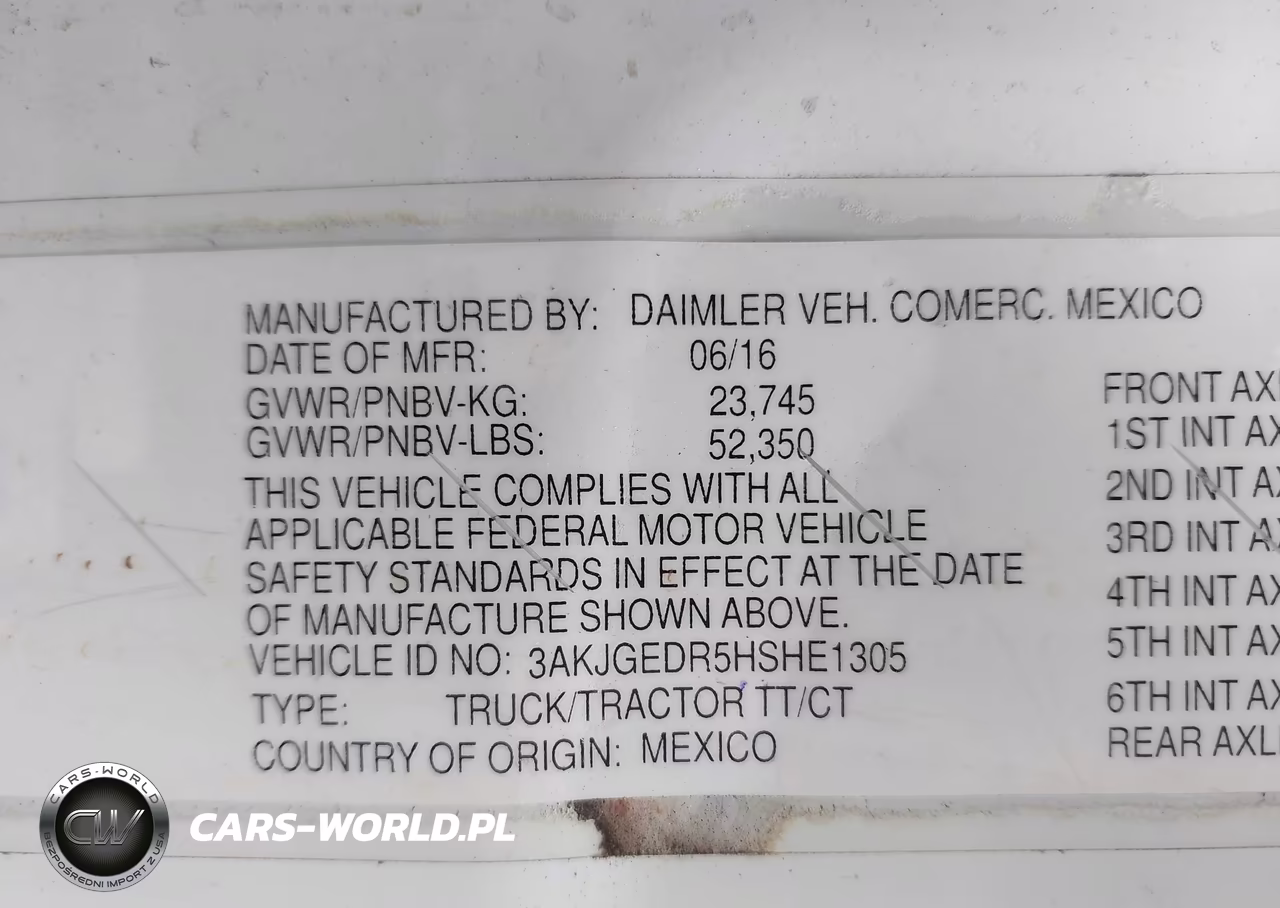 2017 Freightliner Cascadia 125 VIN:3AKJGEDR5HSHE1305 - 8