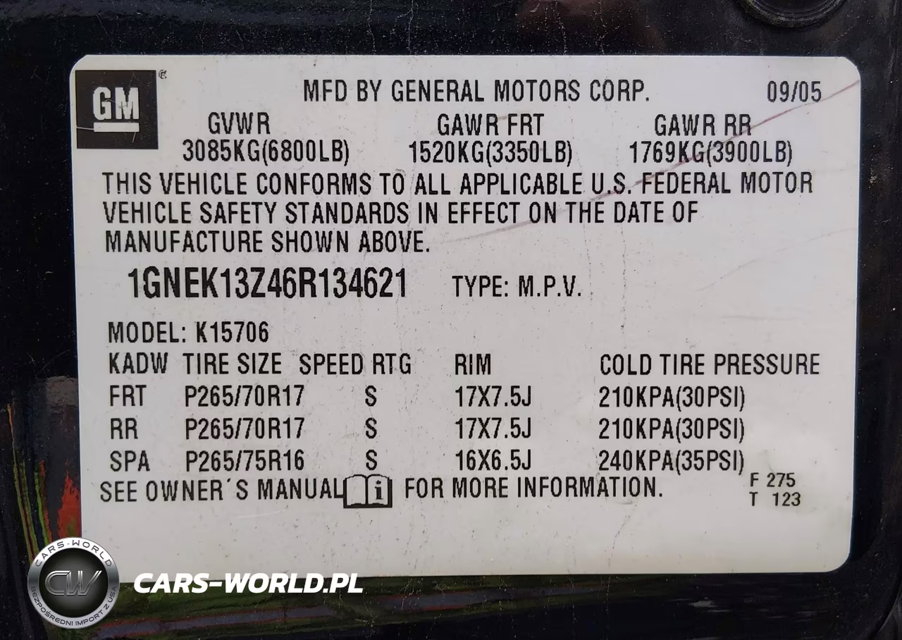 2006 Chevrolet Tahoe Z71 VIN:1GNEK13Z46R134621 - 9