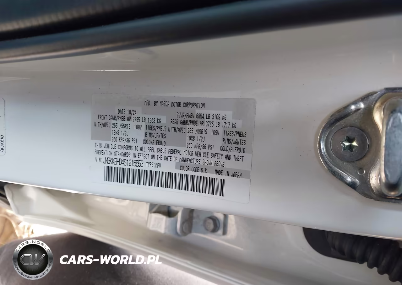 2025 Mazda Cx-90 3.3 Turbo Preferred Package VIN:JM3KKBHD4S1215553 - 9