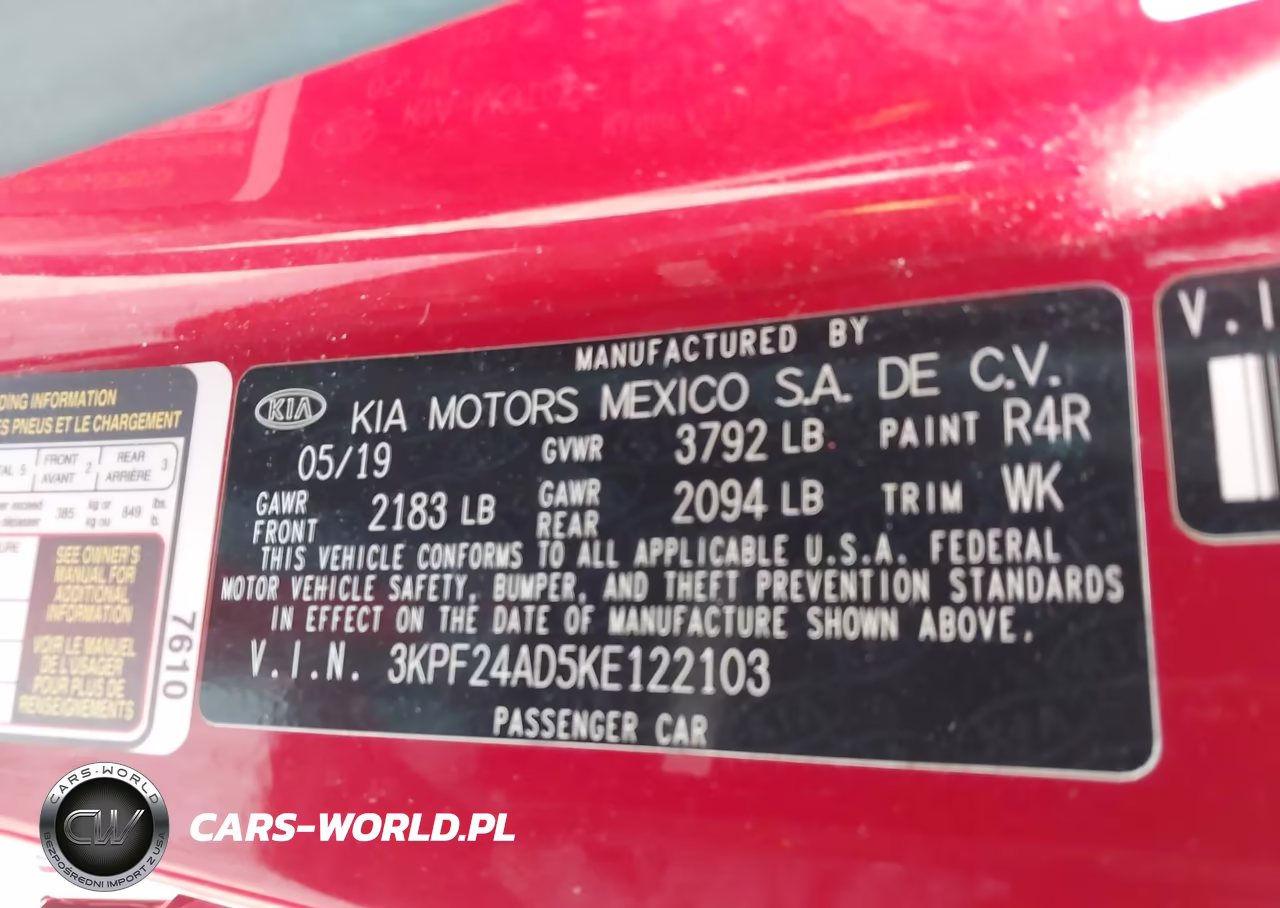 2019 Kia Forte Lxs VIN:3KPF24AD5KE122103 - 9