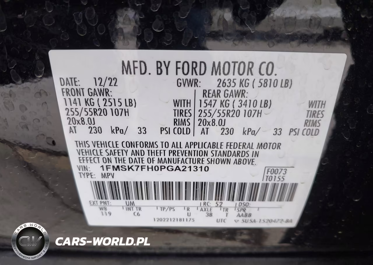 2023 Ford Explorer Limited VIN:1FMSK7FH0PGA21310 - 9