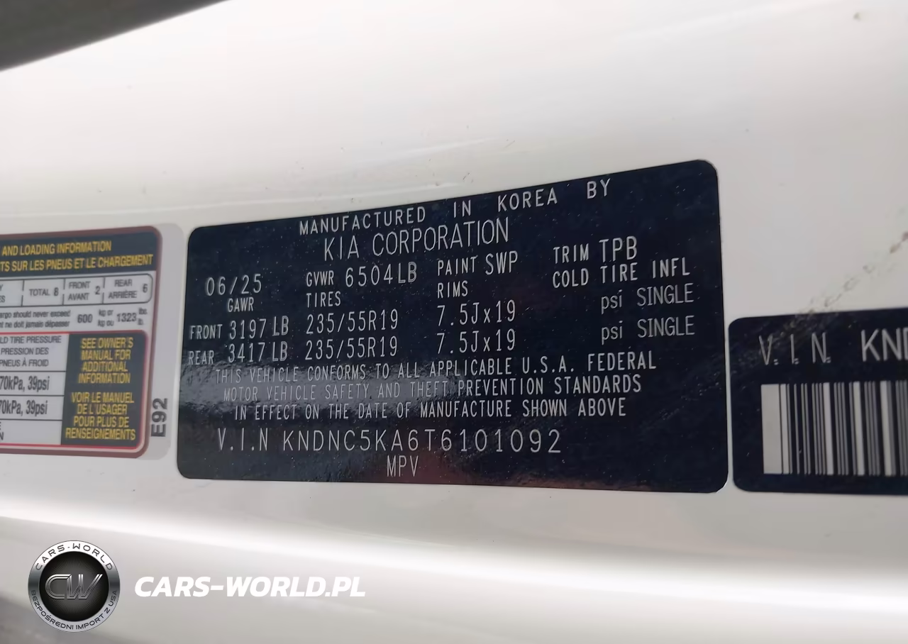 2026 Kia Carnival Mpv Hybrid Ex VIN:KNDNC5KA6T6101092 - 9
