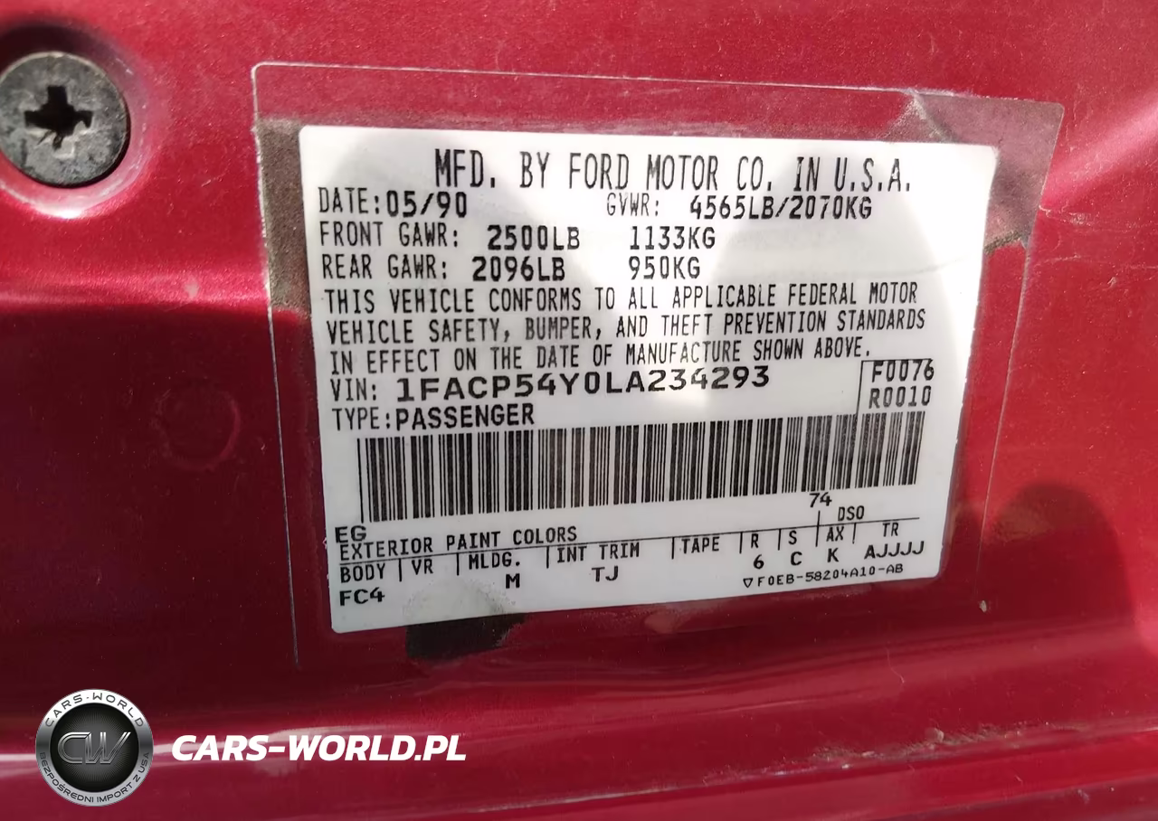 1990 Ford Taurus Sho VIN:1FACP54Y0LA234293 - 9