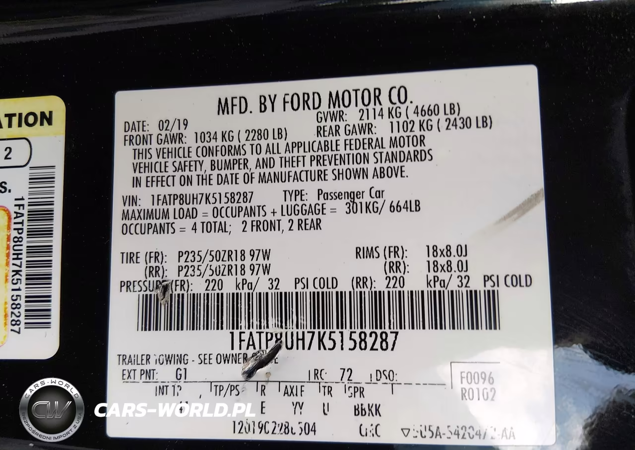 2019 Ford Mustang Ecoboost Premium VIN:1FATP8UH7K5158287 - 9