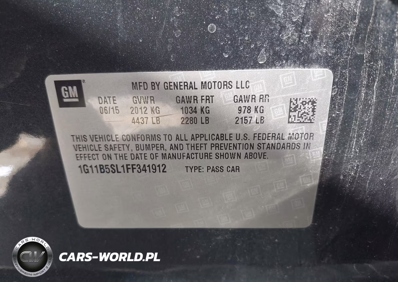 2015 Chevrolet Malibu Ls VIN:1G11B5SL1FF341912 - 9