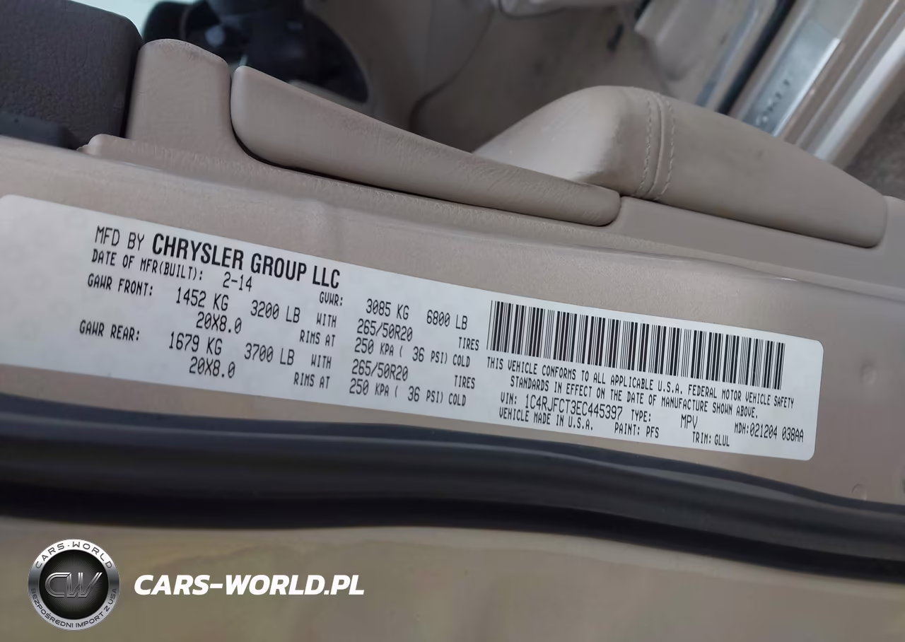 2014 Jeep Grand Cherokee Overland VIN:1C4RJFCT3EC445397 - 9