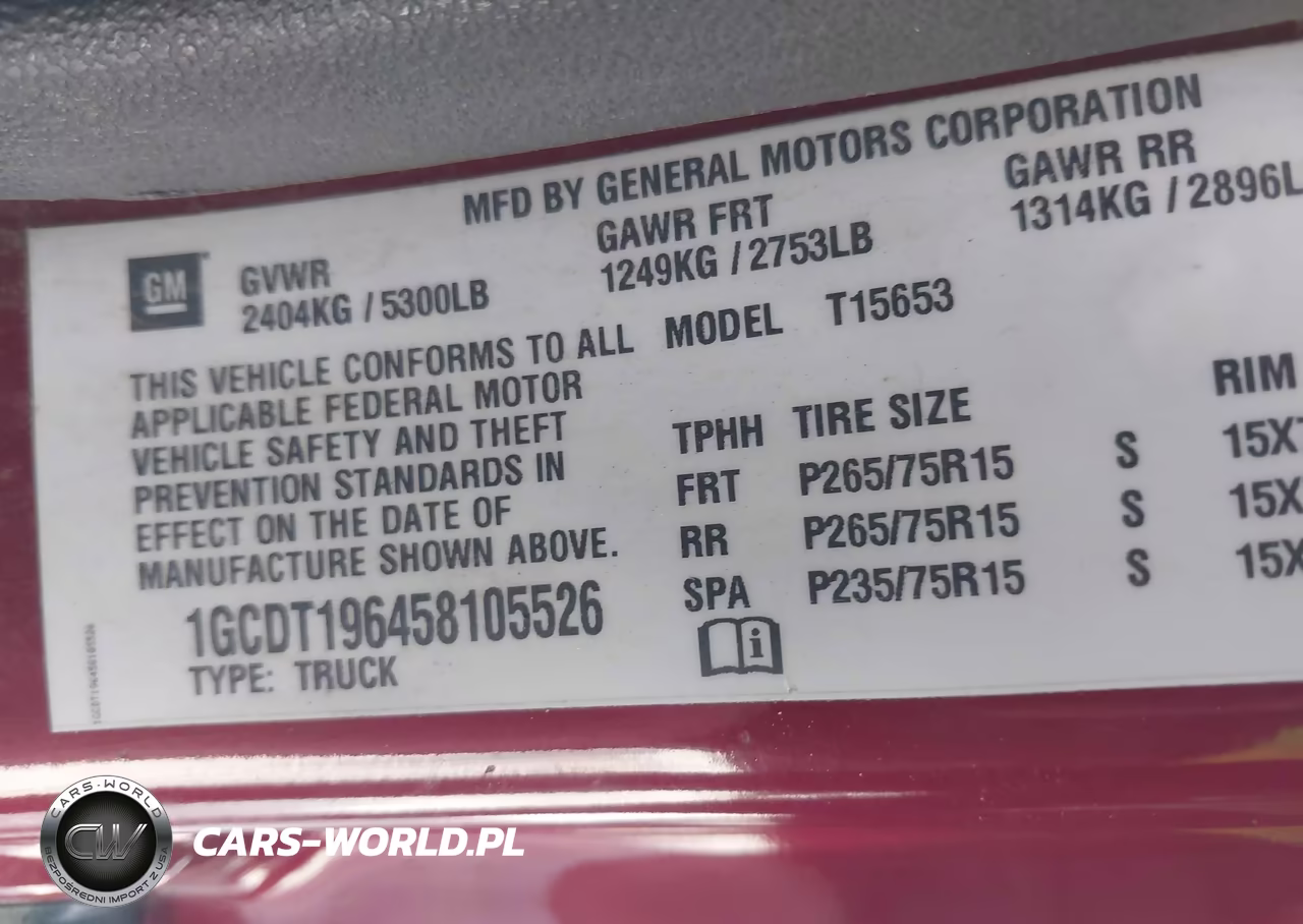 2005 Chevrolet Colorado Ls VIN:1GCDT196458105526 - 9