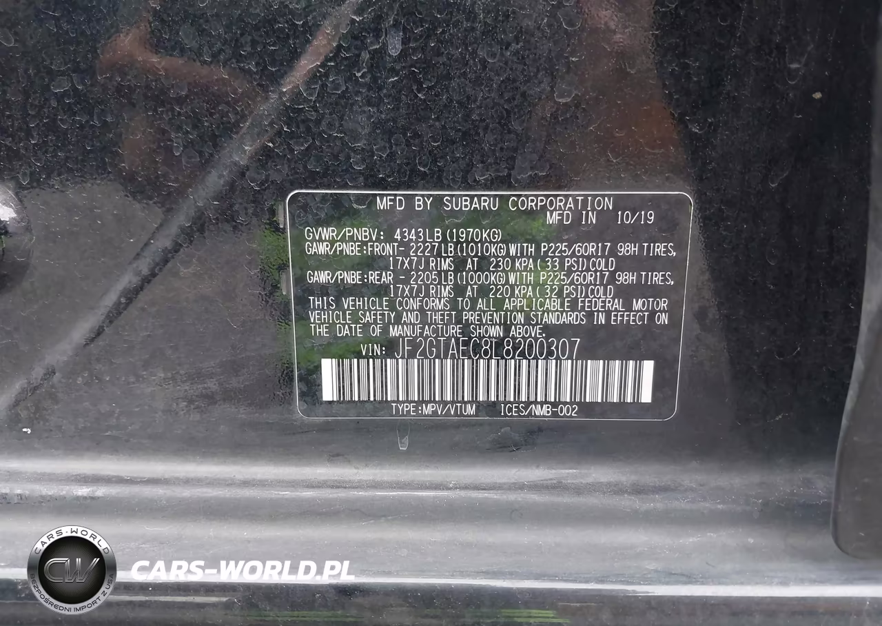 2020 Subaru Crosstrek Premium VIN:JF2GTAEC8L8200307 - 9