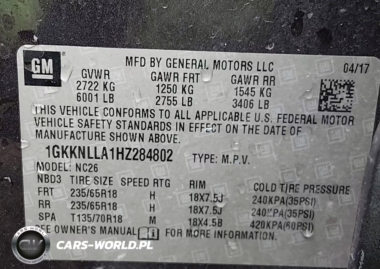 2017 GMC Acadia Sle-2 VIN:1GKKNLLA1HZ284802 - 9