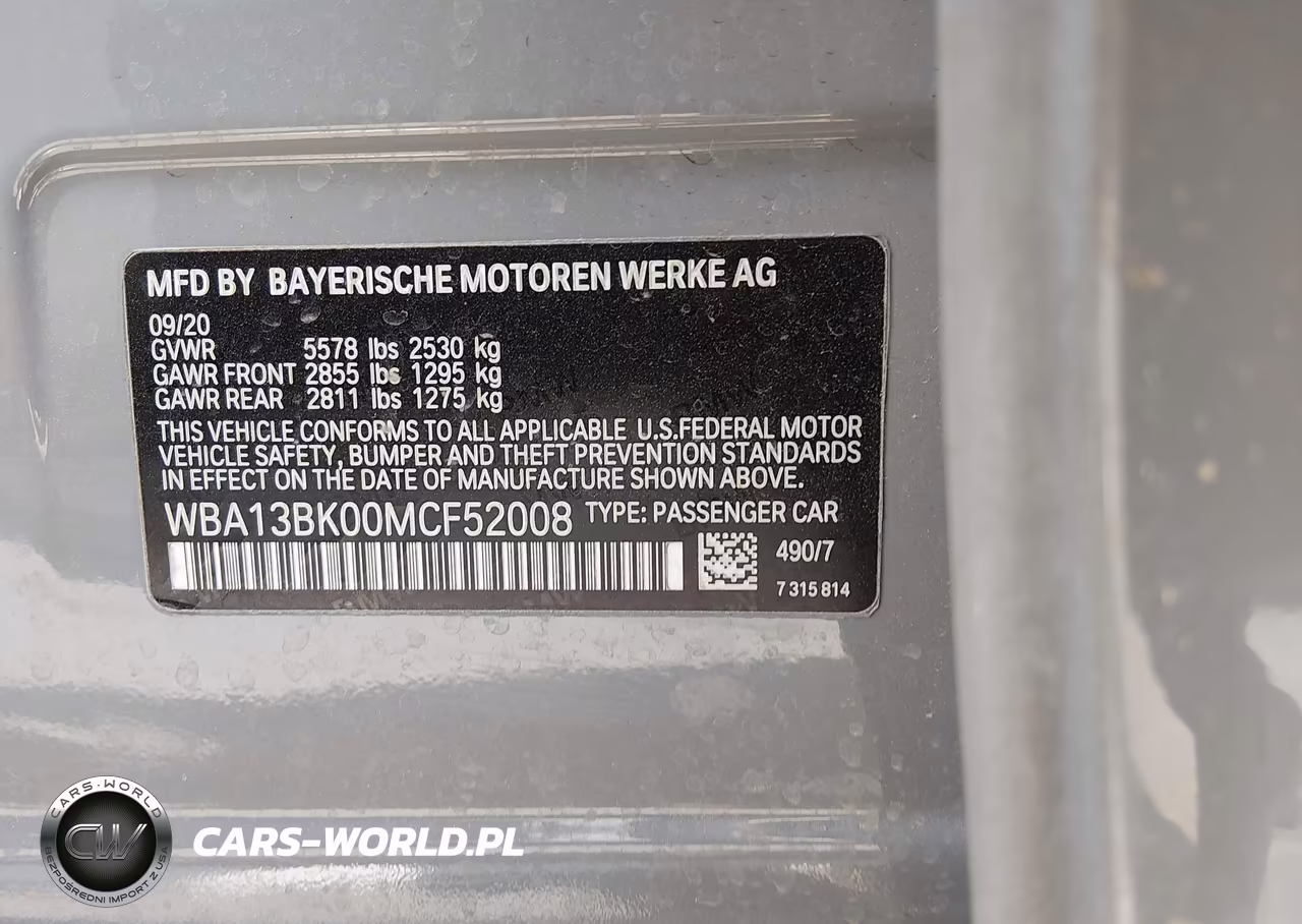 BMW M550I VIN:WBA13BK00MCF52008 - 9