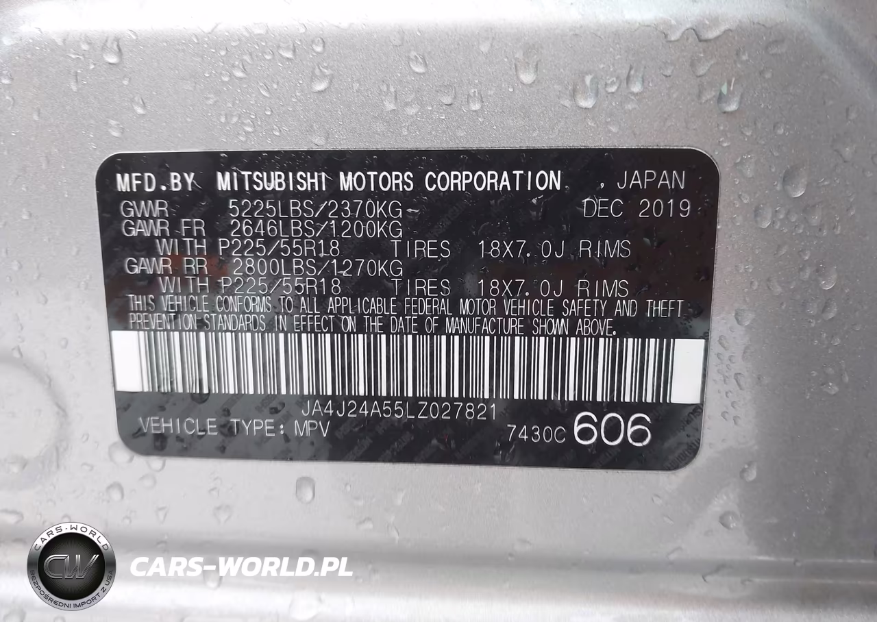 2020 Mitsubishi Outlander Phev Sel S-Awc VIN:JA4J24A55LZ027821 - 9
