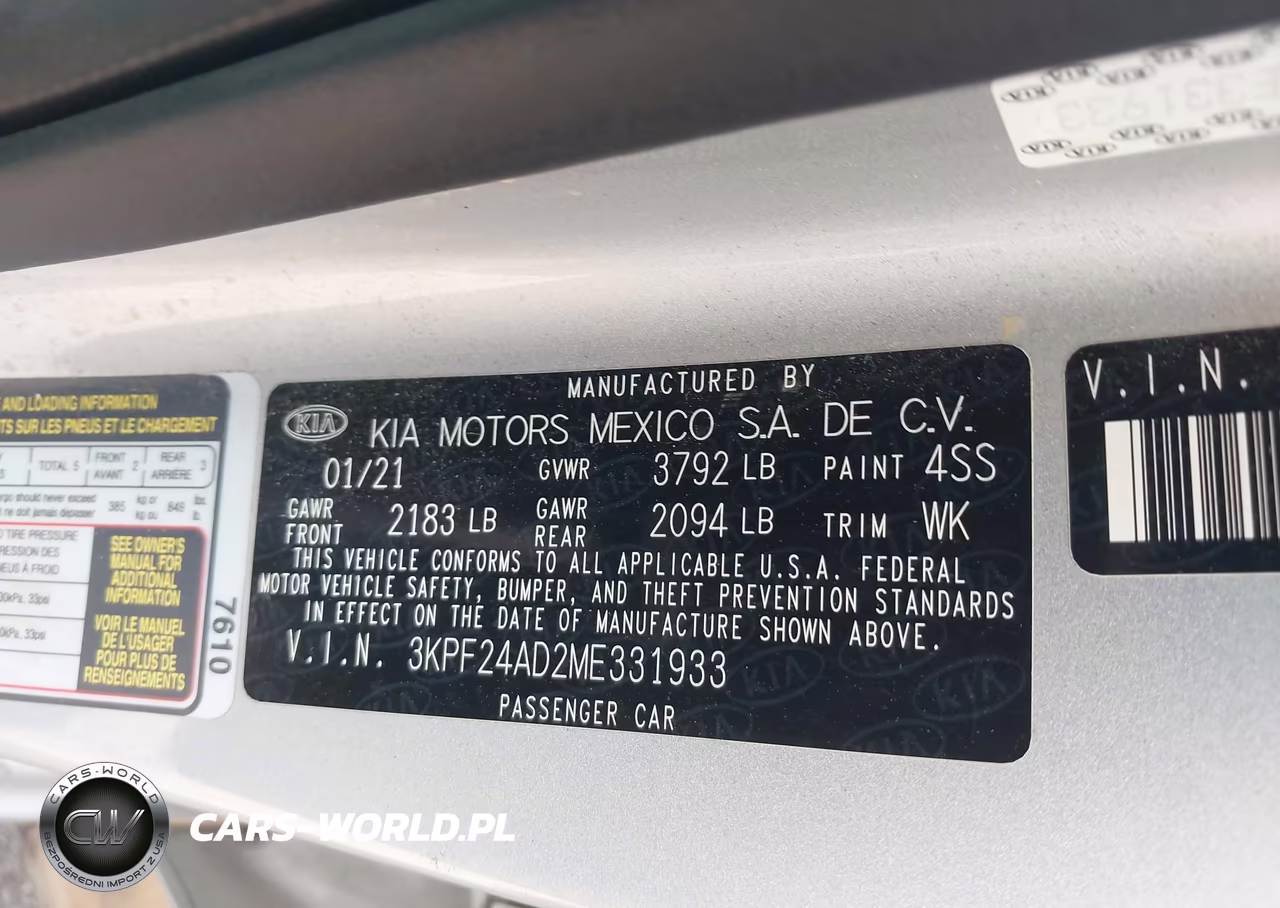 2021 Kia Forte Lxs VIN:3KPF24AD2ME331933 - 9