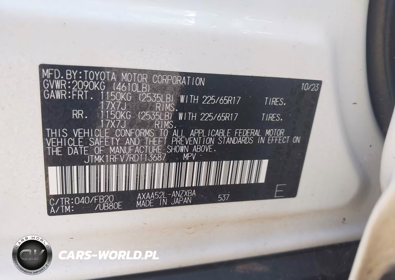 2024 Toyota Rav4 Le VIN:JTMK1RFV7RD113687 - 9
