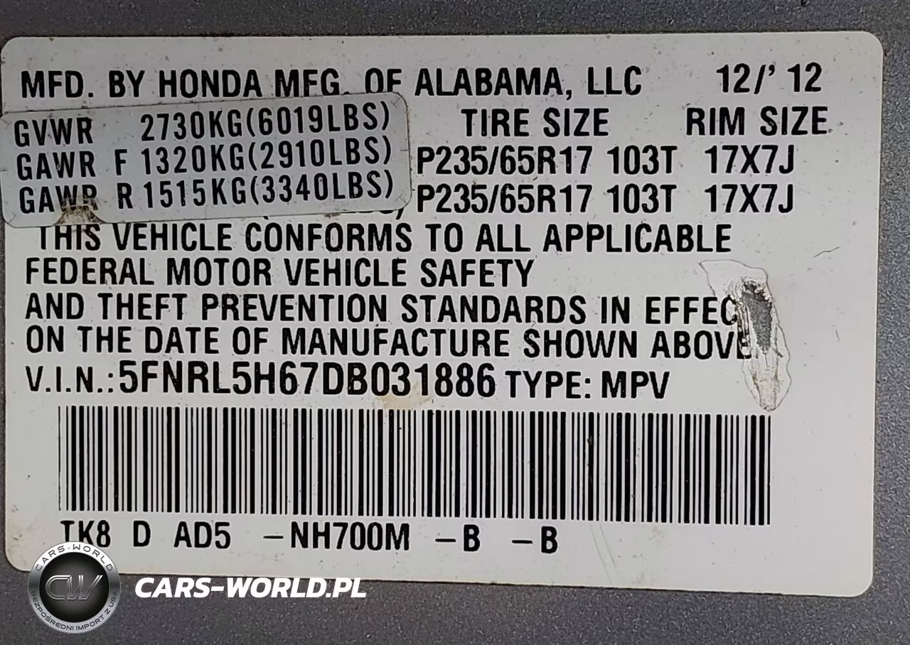 2013 Honda Odyssey Ex-L VIN:5FNRL5H67DB031886 - 9