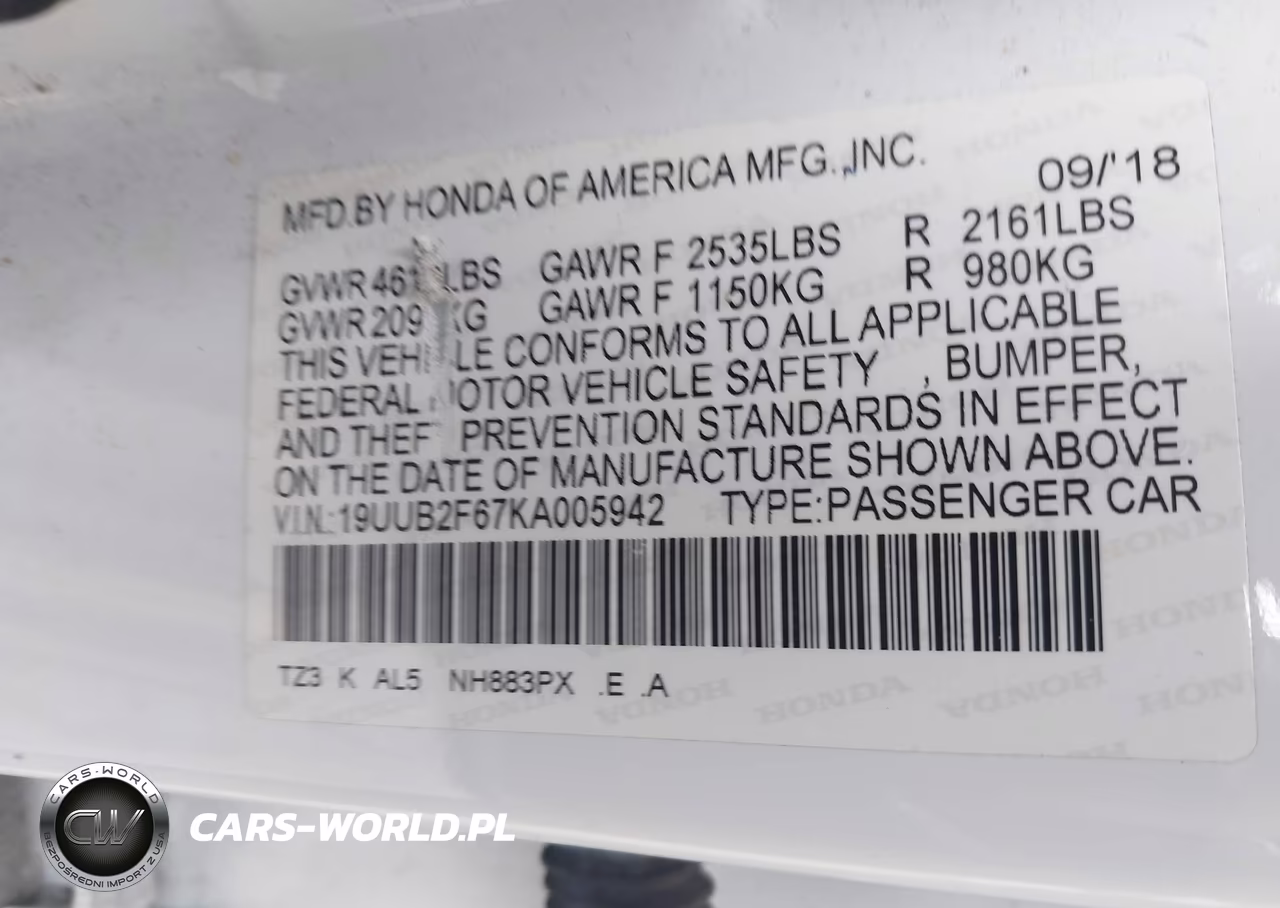 2019 Acura Tlx Tech A-Spec Pkgs VIN:19UUB2F67KA005942 - 9