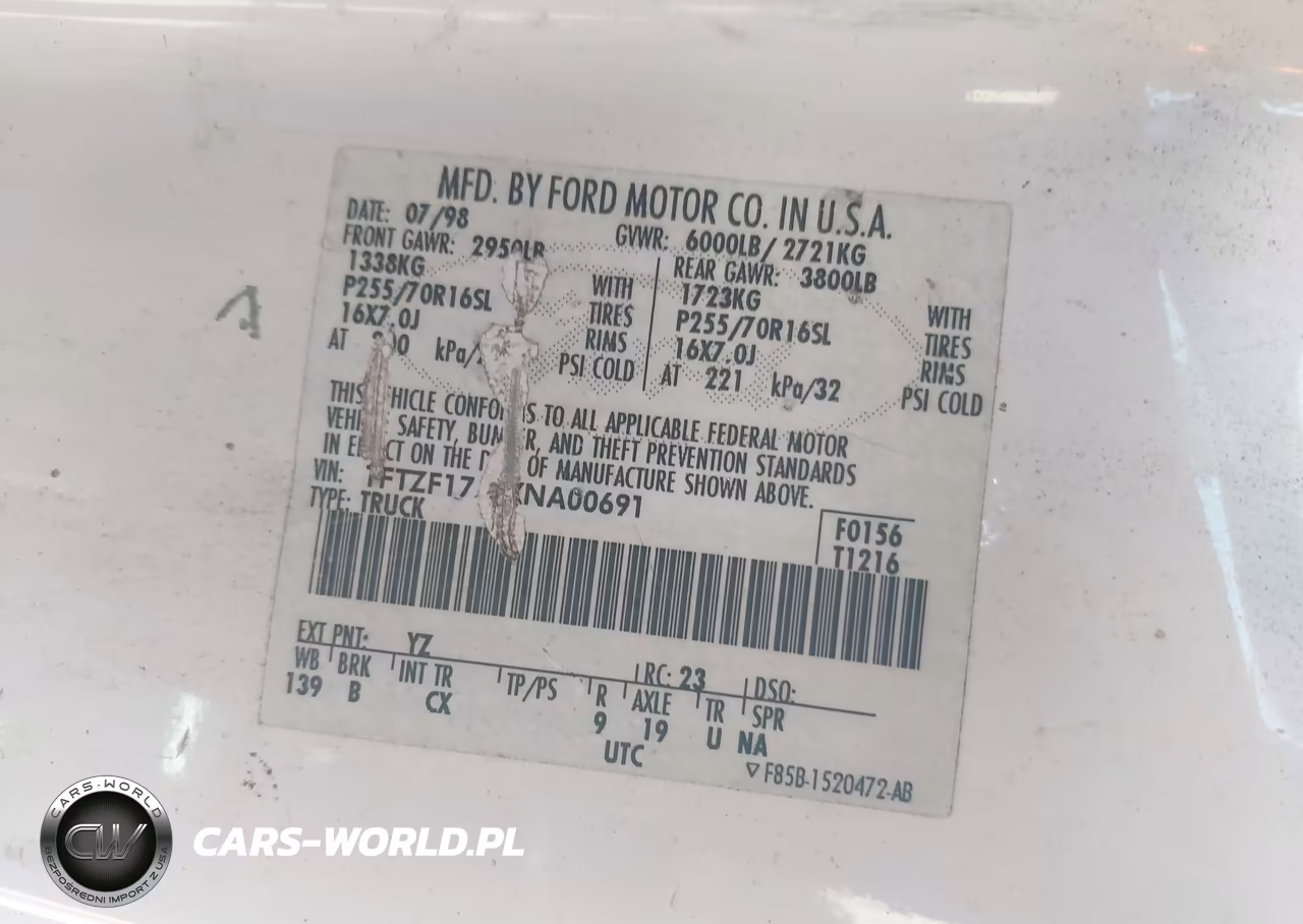 1999 Ford F-150 VIN:1FTZF1727XNA00691 - 9