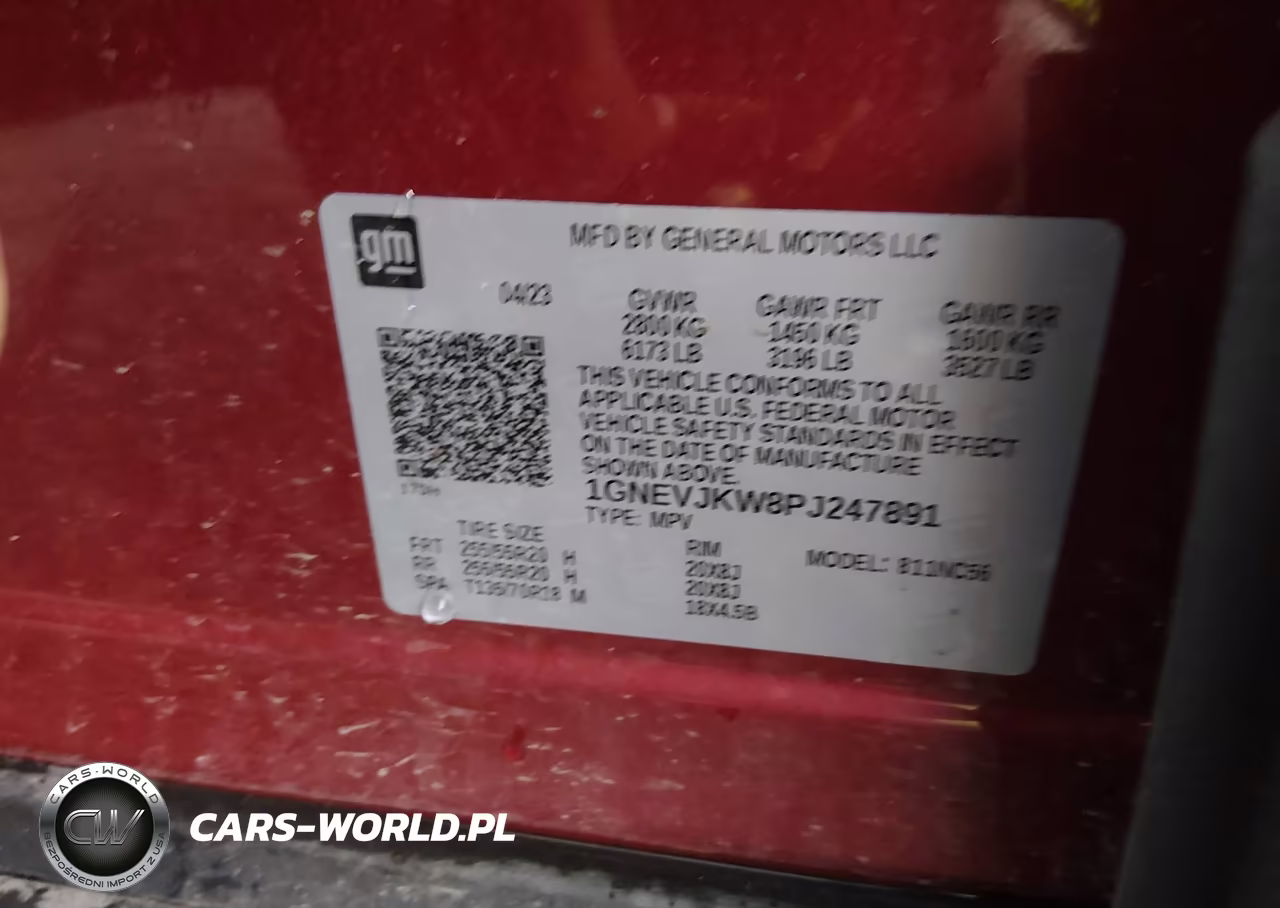 2023 Chevrolet Traverse Awd Rs VIN:1GNEVJKW8PJ247891 - 9