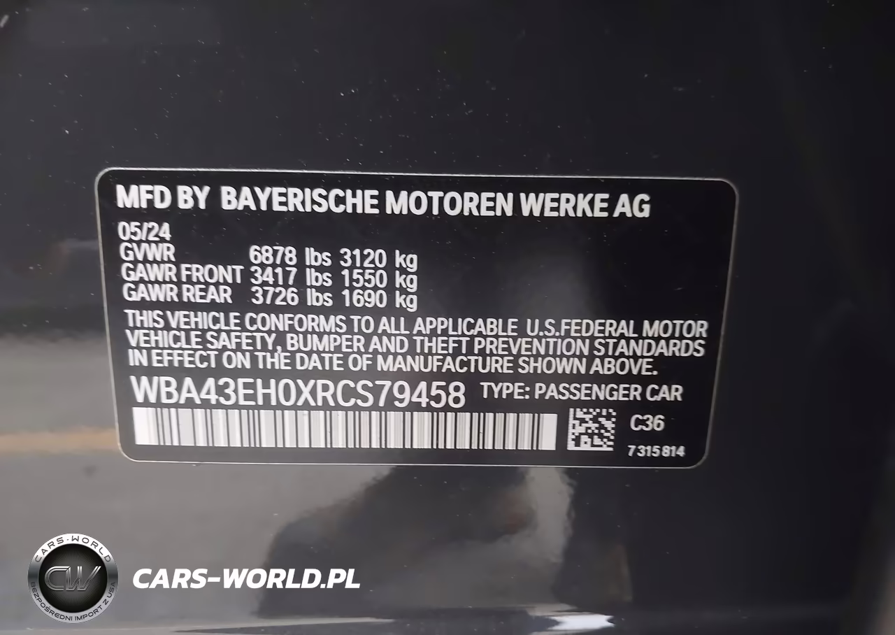 2024 BMW 750E xDrive VIN:WBA43EH0XRCS79458 - 9