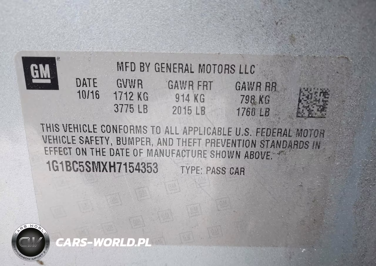 2017 Chevrolet Cruze Ls Auto VIN:1G1BC5SMXH7154353 - 9