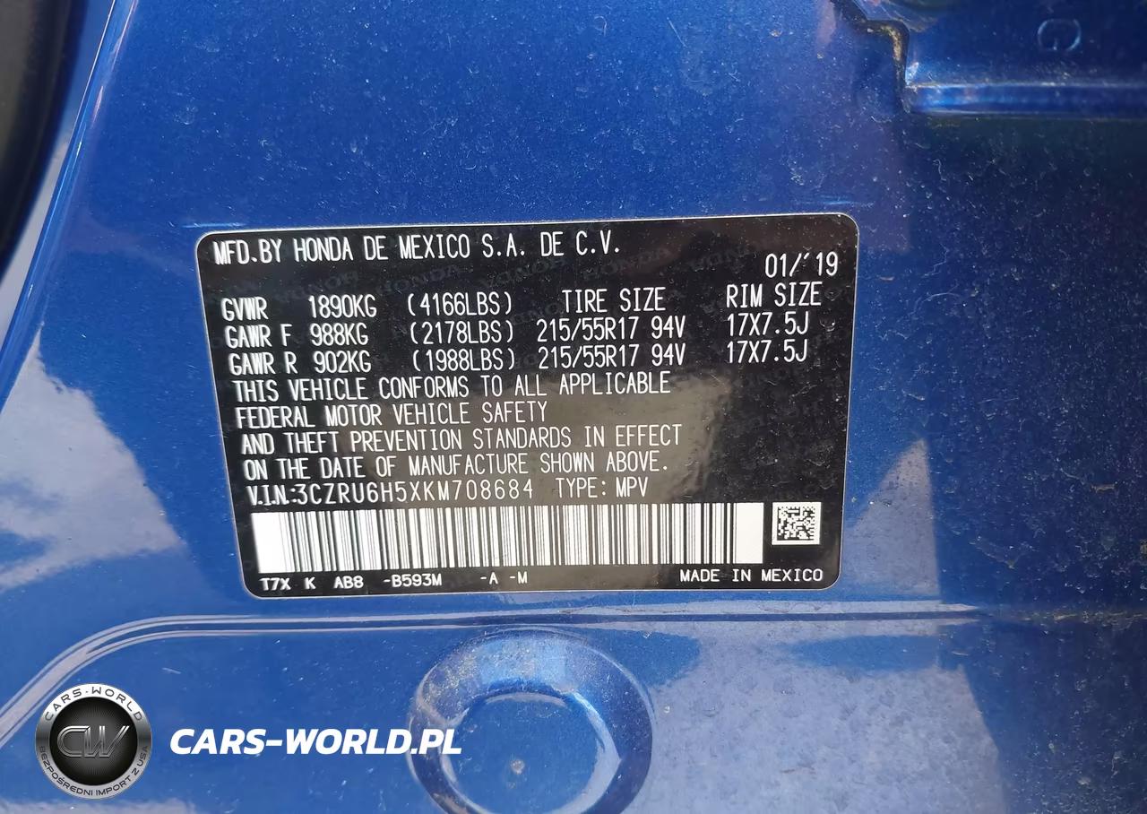 2019 Honda Hr-V Ex VIN:3CZRU6H5XKM708684 - 9
