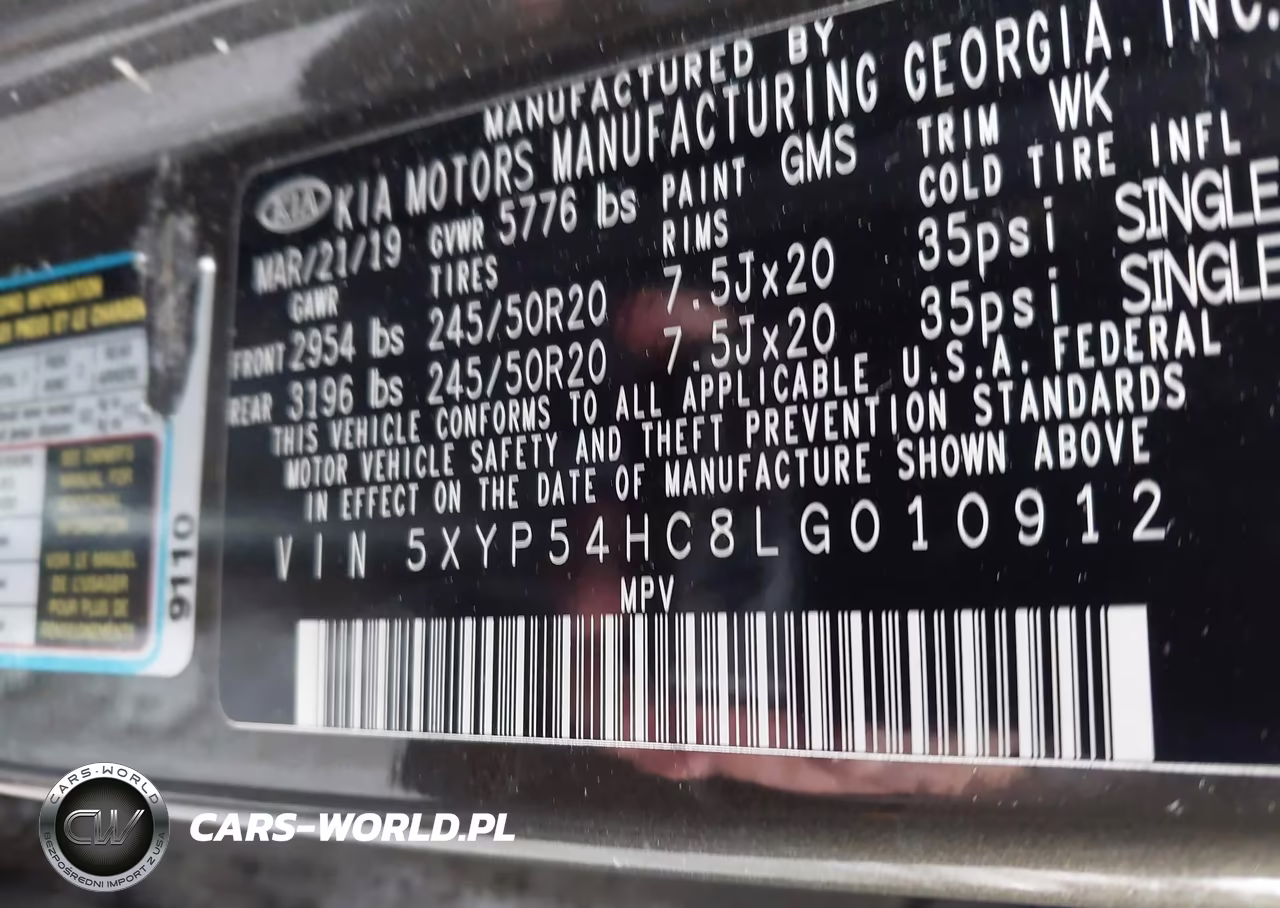 2020 Kia Telluride Sx VIN:5XYP54HC8LG010912 - 9