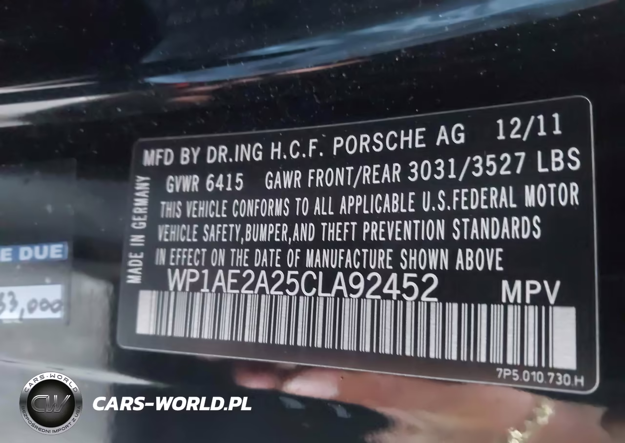 2012 Porsche Cayenne Hybrid S VIN:WP1AE2A25CLA92452 - 9