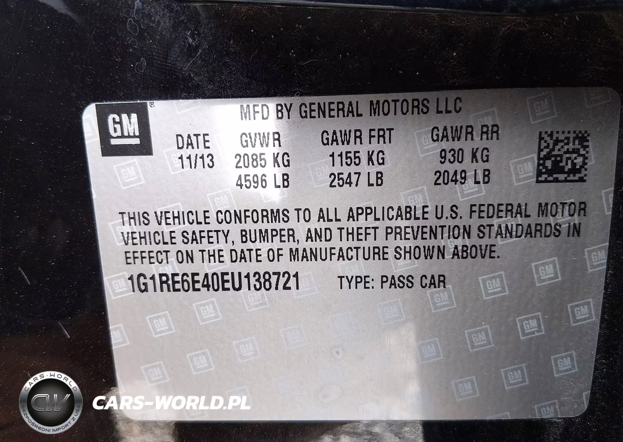 2014 Chevrolet Volt VIN:1G1RE6E40EU138721 - 9